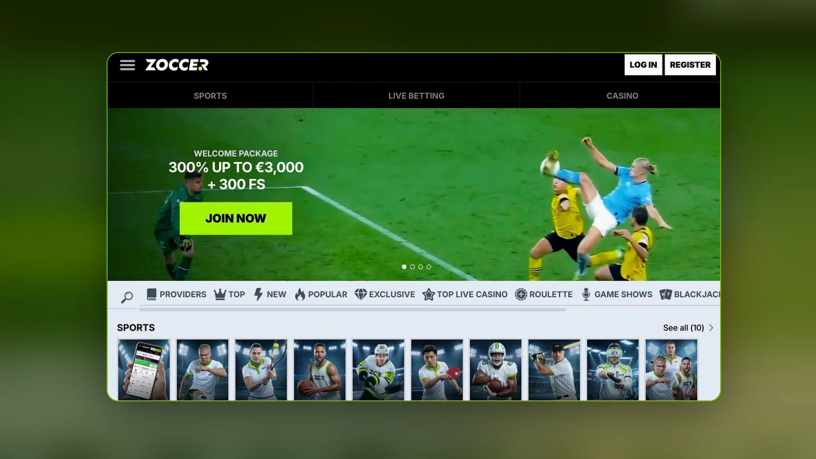 Zoccer login